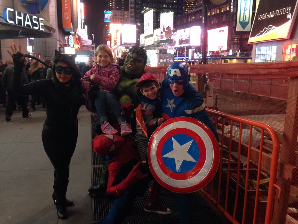 Times Square superhéros