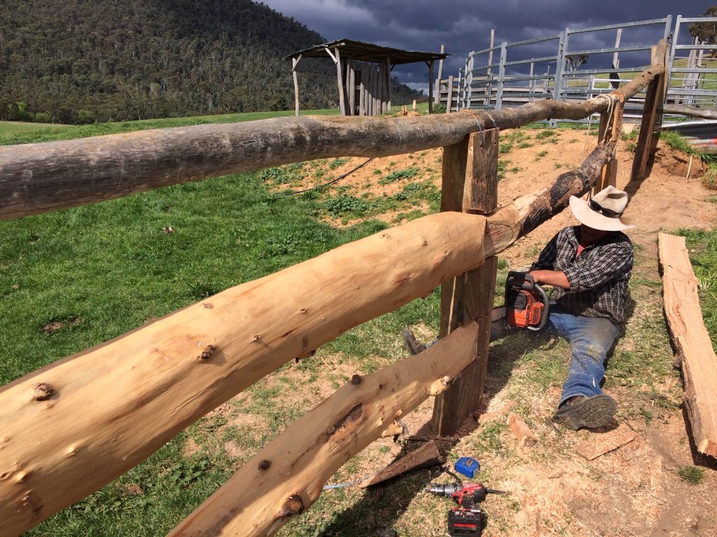 Réparation d'une barrière pour les chevaux en Woofing
