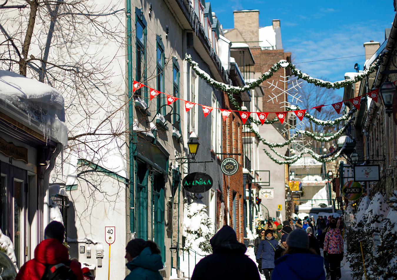 La rue du Petit-Champlain dans le Vieux-Québec.