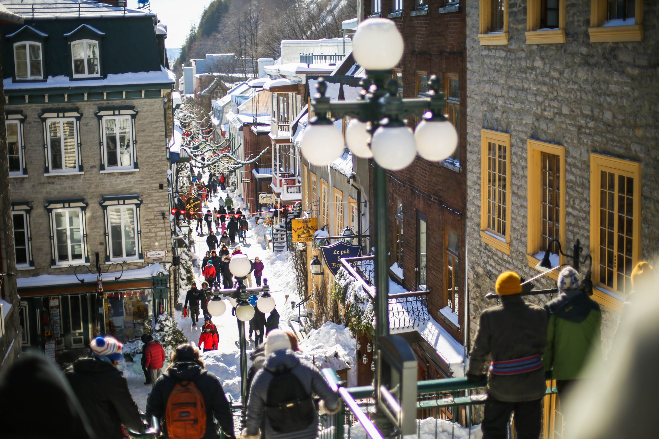 Rue du Petit-Champlain, vue à partir de l'escalier Casse-Cou.