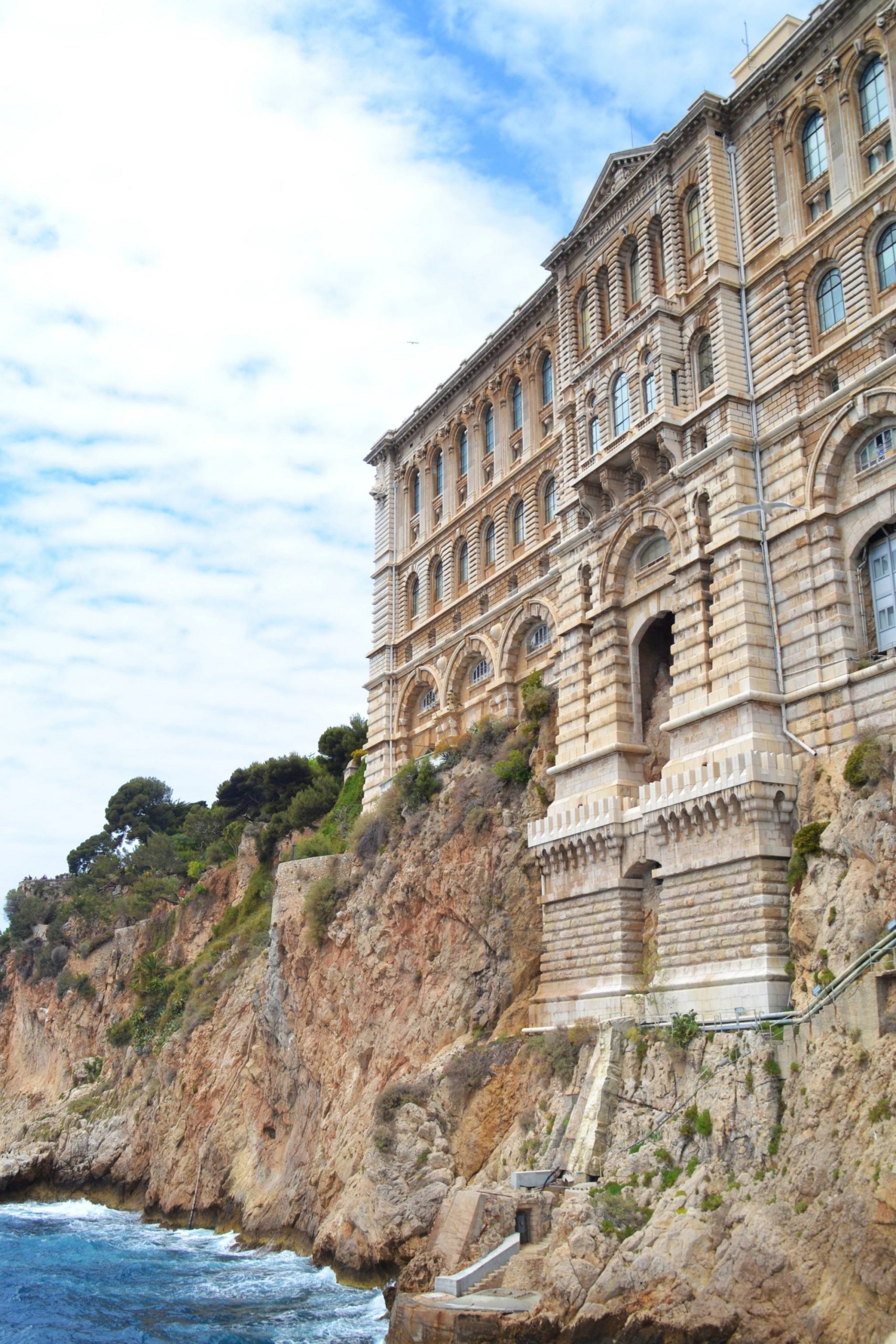 Façade arrière du musée océanographique de Monaco