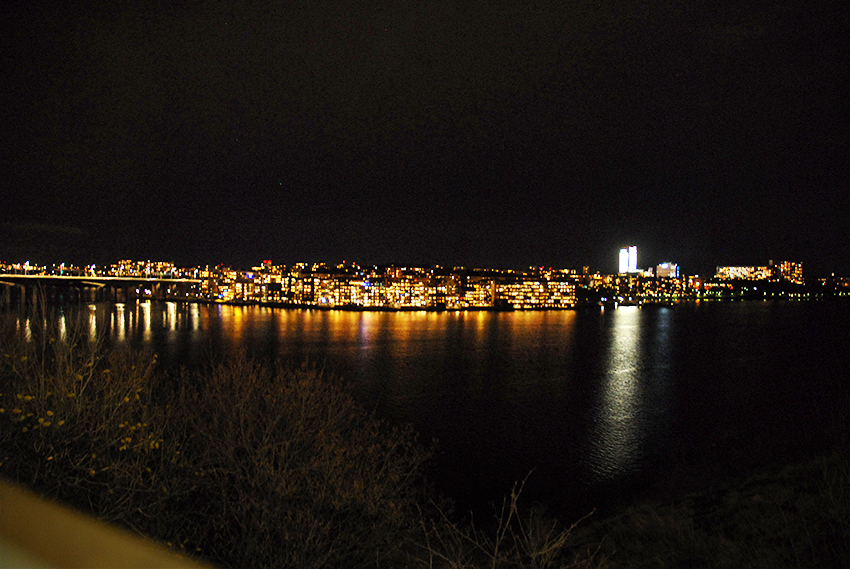 Suède-Stockholm-vue nocturne