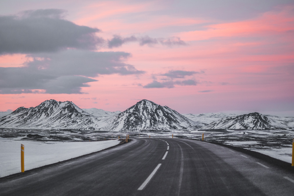 Paysage de l'Islande en hiver