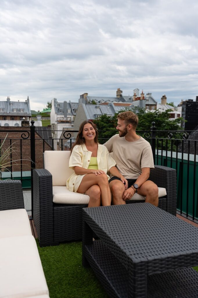 terrasse sur le toit de l'Hôtel Manoir Vieux-Québec